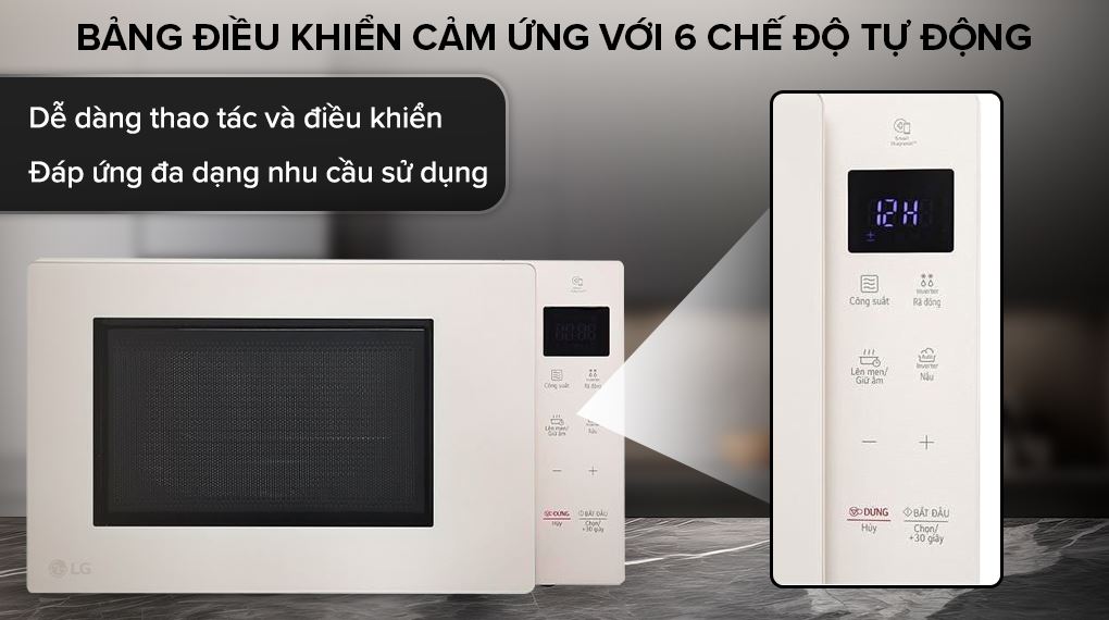 Bảng điều khiển - Lò vi sóng LG MS2535GIK 25 lít Bảng điều khiển - Lò vi sóng LG MS2535GIK 25 lít