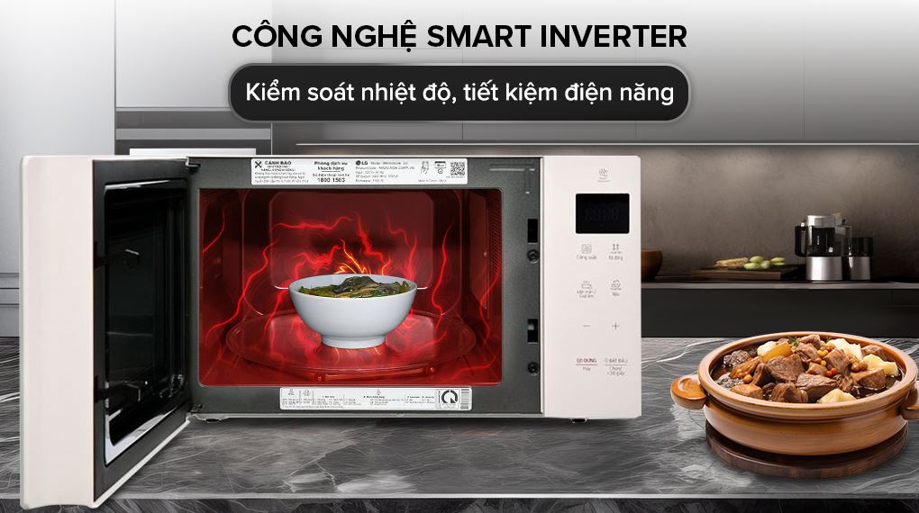 Công nghệ Smart Inverter - Lò vi sóng LG MS2535GIK 25 lít Công nghệ Smart Inverter - Lò vi sóng LG MS2535GIK 25 lít