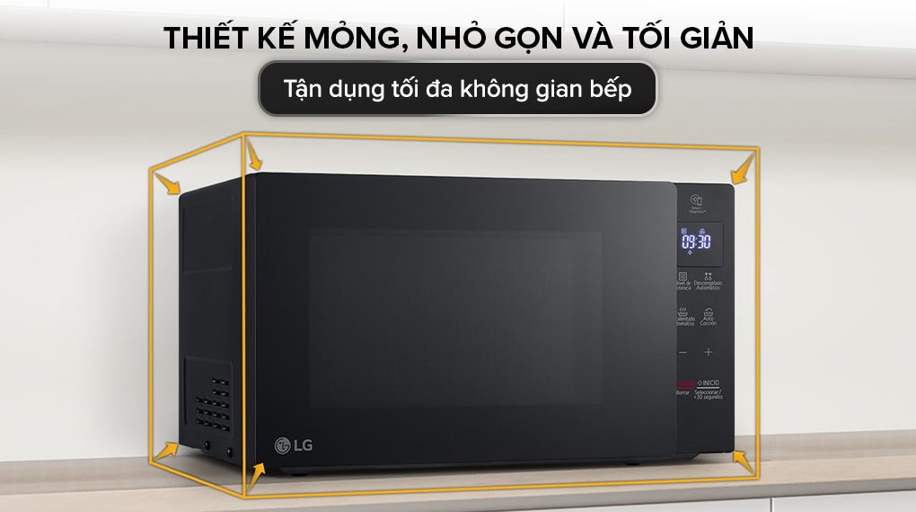 Lò vi sóng LG MS2032GAS 20 lít - Thiết kế Lò vi sóng LG MS2032GAS 20 lít - Thiết kế