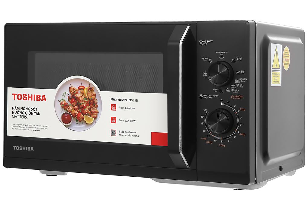 Lò vi sóng có nướng Toshiba MW3-MG25PE(BK) 25 lít Màu Đen