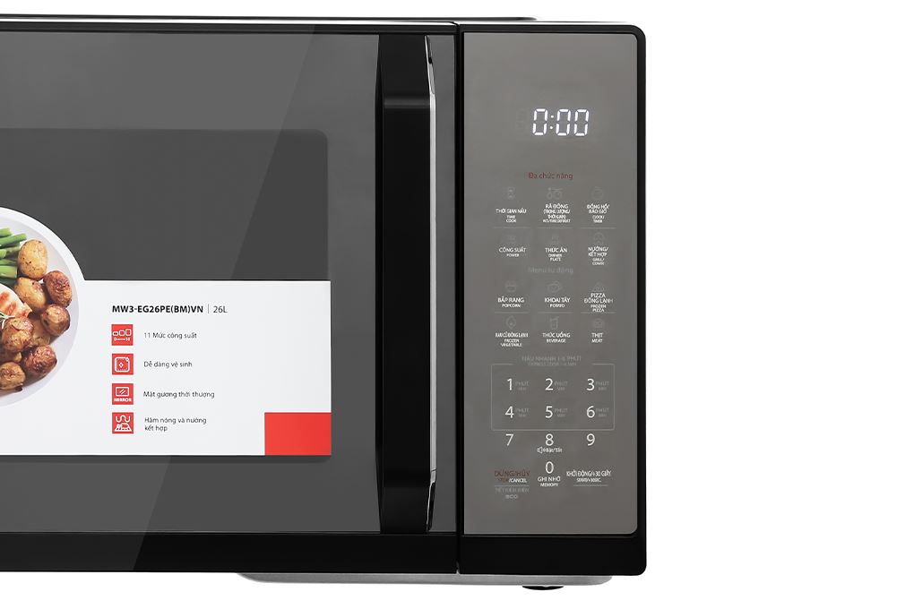 Lò vi sóng có nướng Toshiba MW3-EG26PE(BM)VN 26 lít Màu Đen