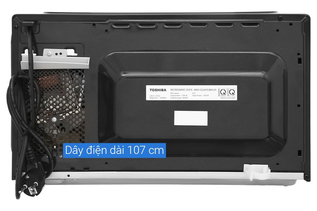 Lò vi sóng có nướng Toshiba MW3-EG26PE(BM)VN 26 lít Màu Đen