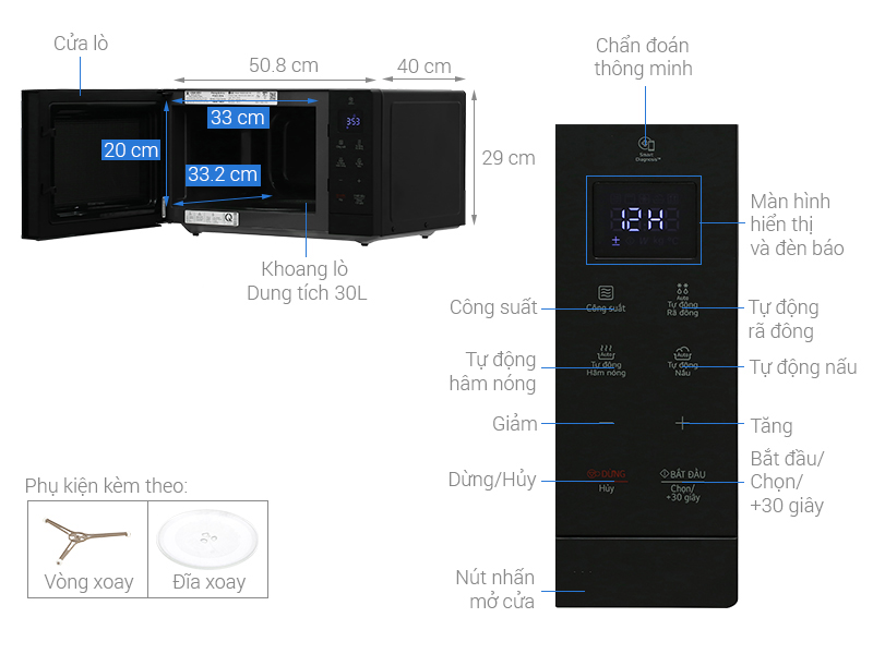 Lò vi sóng LG MS3032JAS 30 lít