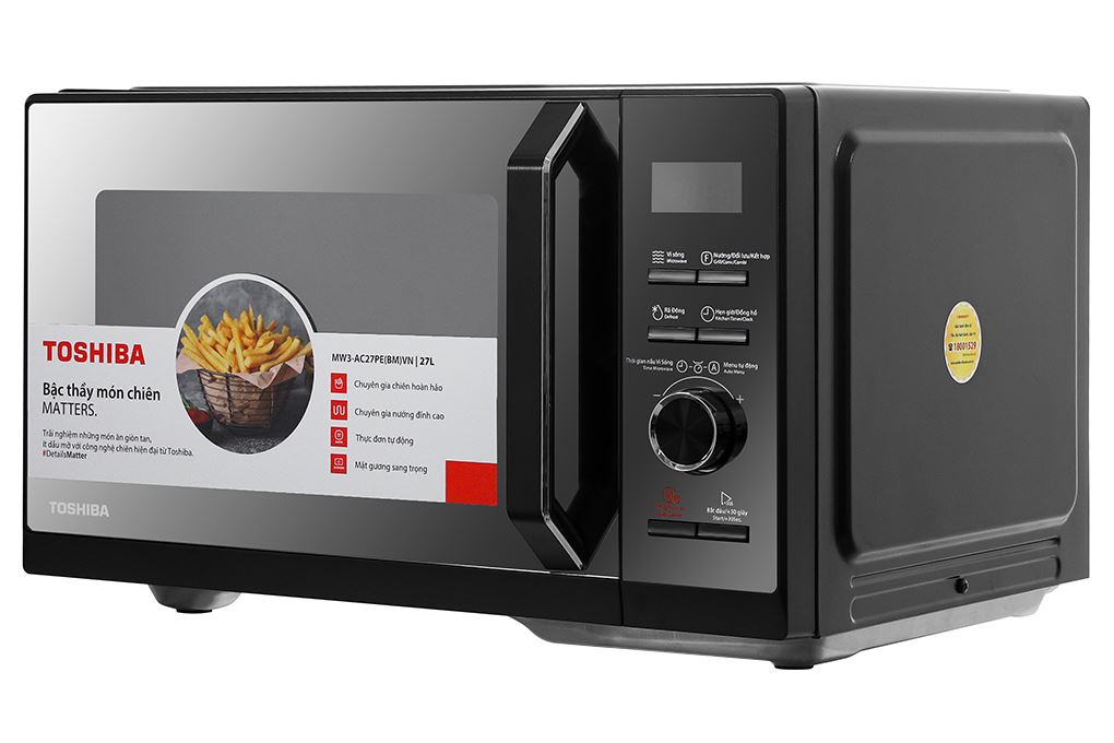 Lò vi sóng có nướng Toshiba MW3-AC27PE(BM)VN 27 lít Màu Đen