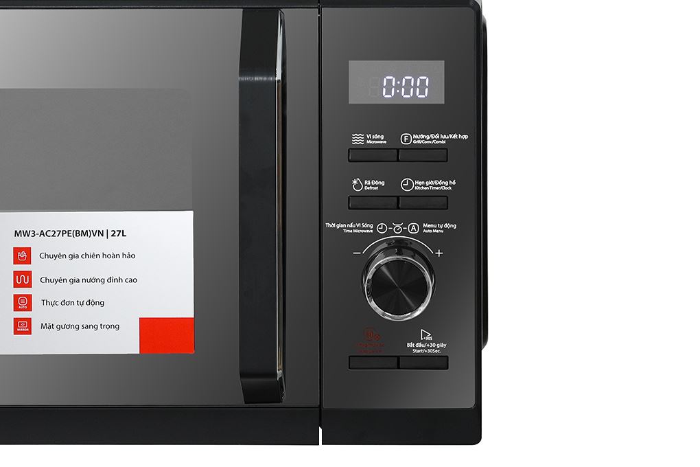 Lò vi sóng có nướng Toshiba MW3-AC27PE(BM)VN 27 lít Màu Đen