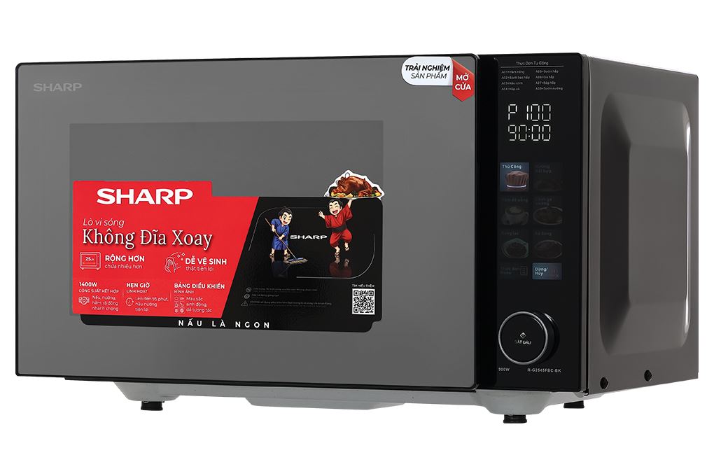 Lò vi sóng có nướng Sharp R-G2545FBC-BK 25 lít Màu Đen