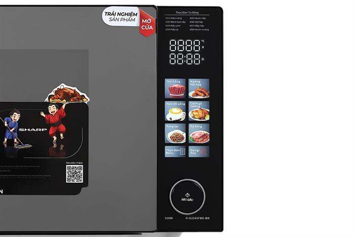 Lò vi sóng có nướng Sharp R-G2545FBC-BK 25 lít Màu Đen