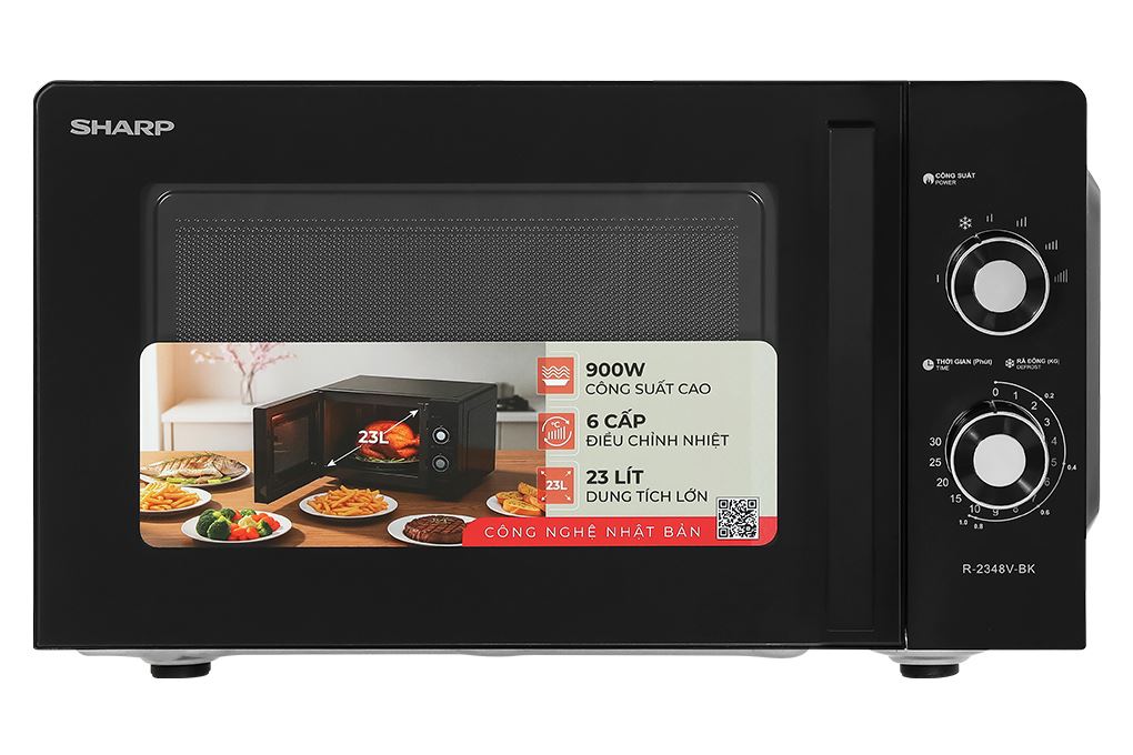 Lò vi sóng Sharp R-2348V-BK 23 lít Màu Đen