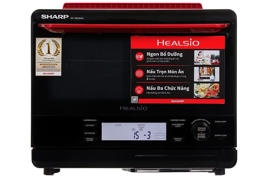 Lò vi sóng có nướng Sharp AX-1700VN 31 lít Màu Đen - Đỏ