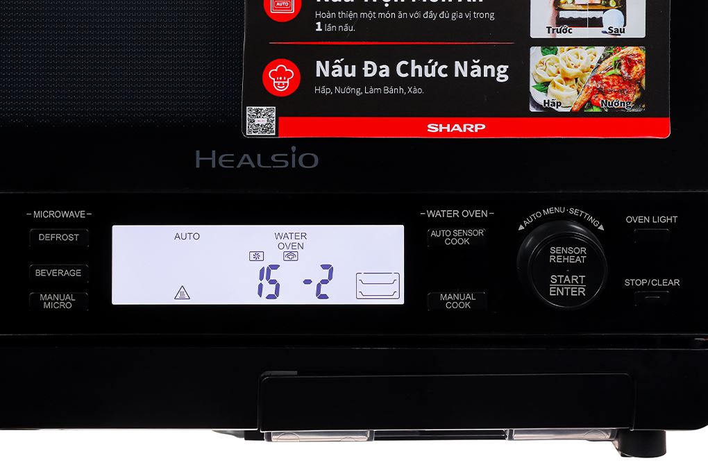 Lò vi sóng có nướng Sharp AX-1700VN 31 lít Màu Đen - Đỏ