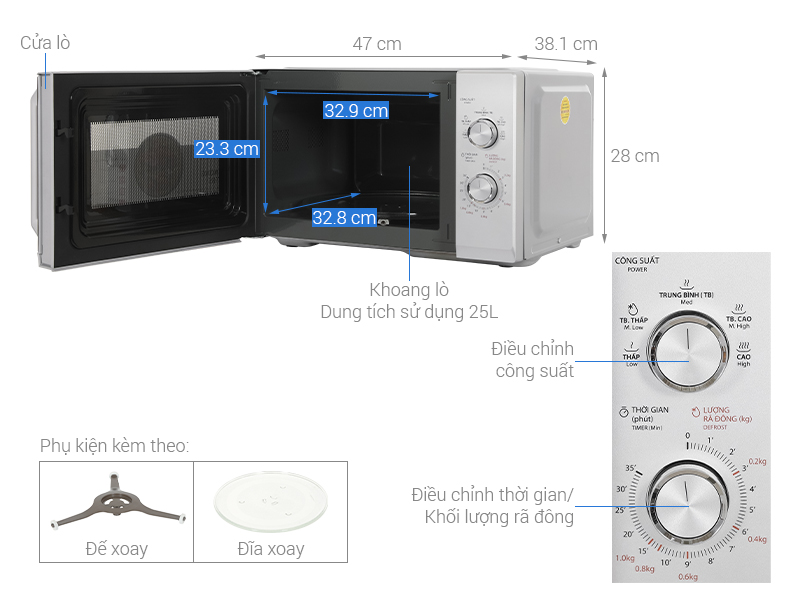 Lò vi sóng Toshiba MW3-MM25PE(SV) 25 lít
