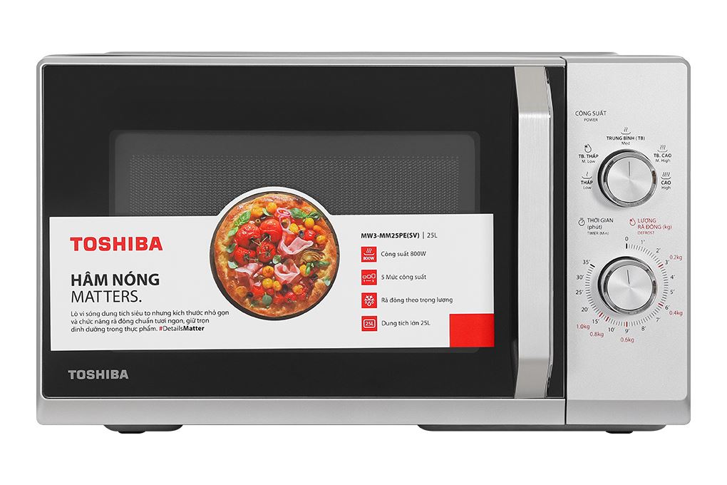 Lò vi sóng Toshiba MW3-MM25PE(SV) 25 lít Màu Bạc