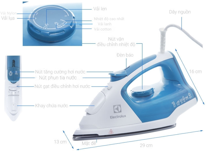 Bàn ủi hơi nước Electrolux ESI5126 1800W