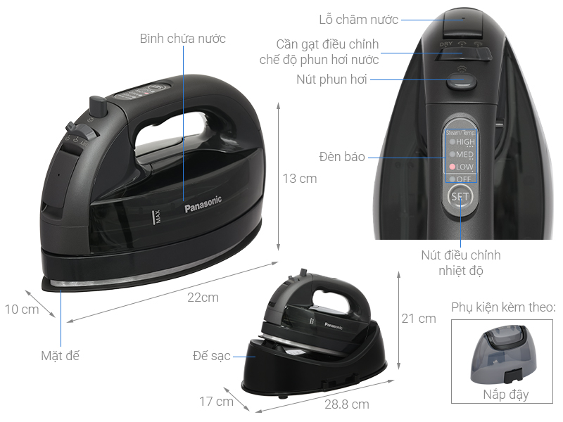 Bàn ủi hơi nước Panasonic NI-WL55KRA 2000W