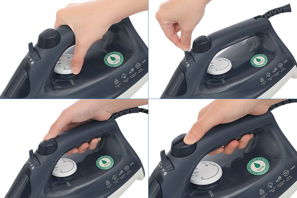 Bàn ủi hơi nước Electrolux E6SI3-61NW 2400W Màu Xám