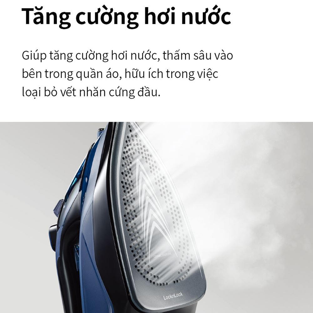 Bàn ủi hơi nước Lock&Lock ENI362BLU 2000-2400W Màu Xanh Navy