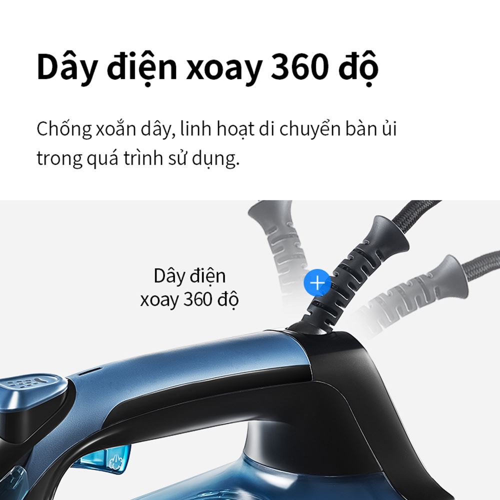 Bàn ủi hơi nước Lock&Lock ENI362BLU 2000-2400W Màu Xanh Navy
