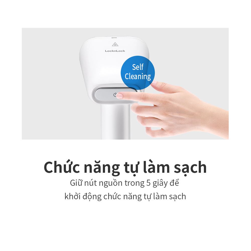 Bàn ủi hơi nước cầm tay Lock&Lock ENI223WHT 1600W Màu Trắng