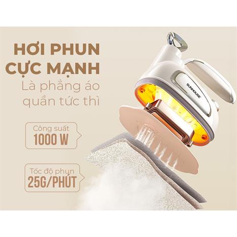 Bàn ủi hơi nước cầm tay Sunhouse SHD2175 1000W Màu Trắng