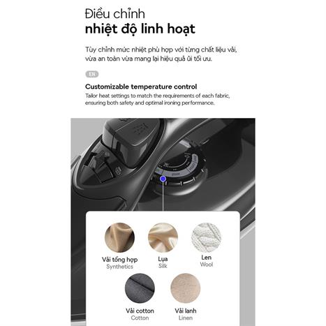 Bàn ủi hơi nước Lock&Lock ENI334BLK 1800W Màu Đen