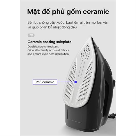 Bàn ủi hơi nước Lock&Lock ENI334BLK 1800W Màu Đen