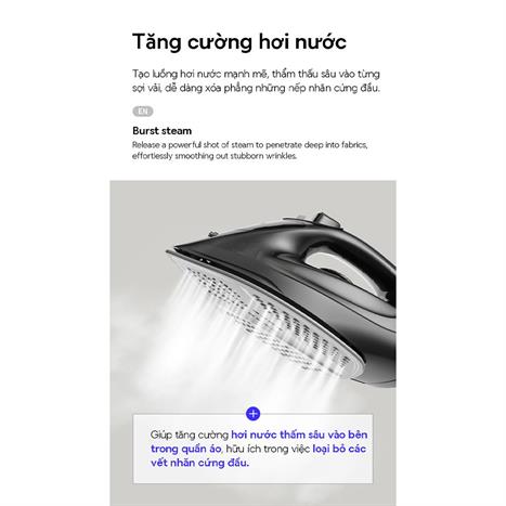 Bàn ủi hơi nước Lock&Lock ENI334BLK 1800W Màu Đen