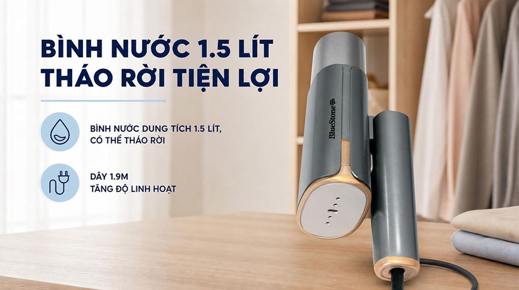 Bàn ủi hơi nước cầm tay Bluestone GSB-4018 1200W Màu Xám