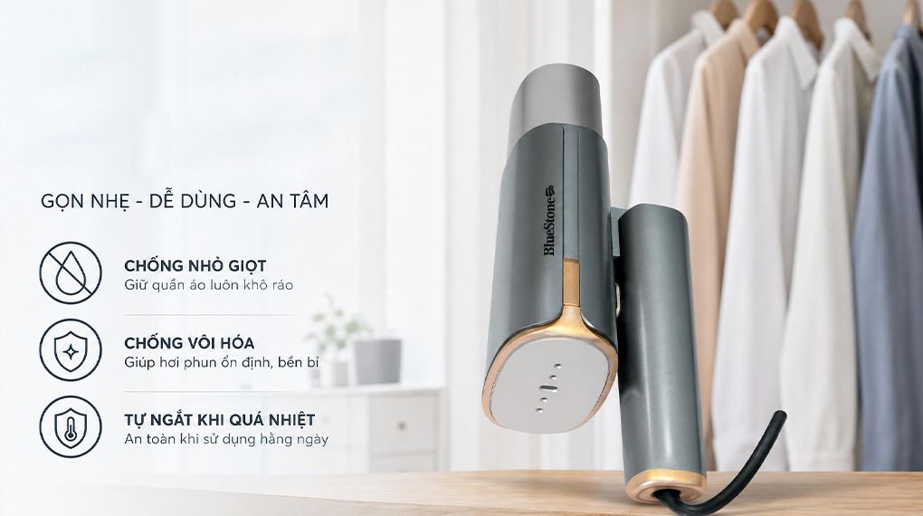 Bàn ủi hơi nước cầm tay Bluestone GSB-4018 1200W Màu Xám