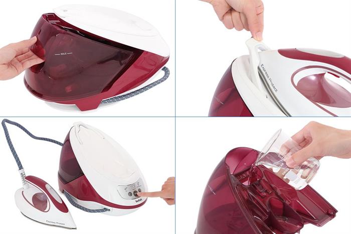 Bàn ủi hơi nước Tefal SV9201E0 2830W Màu Trắng - Tím