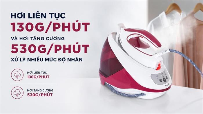 Bàn ủi hơi nước Tefal SV9201E0 2830W Màu Trắng - Tím