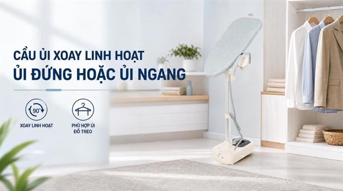 Bàn ủi hơi nước đứng Tefal IXEO Steam Board QT1214E0 1960W Màu Trắng