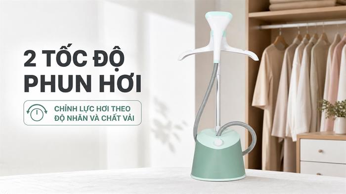 Bàn ủi hơi nước đứng Philips STE1011/70 1600W Màu Xanh mint