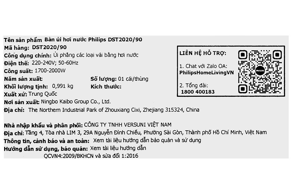 Bàn ủi hơi nước Philips DST2020/90 2000W Màu Xanh
