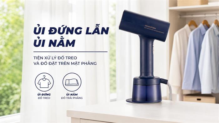 Bàn ủi hơi nước cầm tay Midea MGS21100BPBE 2100W Màu Xanh Dương