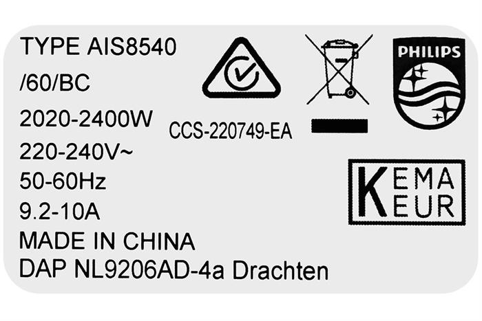 Bàn ủi hơi nước đứng Philips AIS8540/60 2200W Màu Xám/Vàng