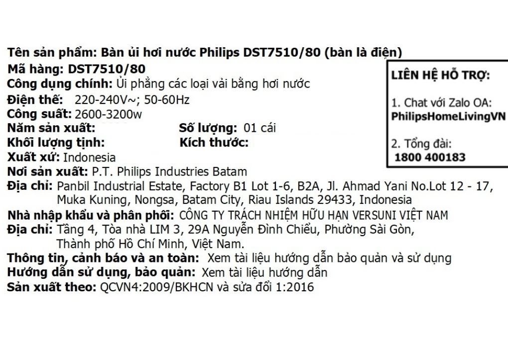 Bàn ủi hơi nước Philips DST7510/80 3200W - 22