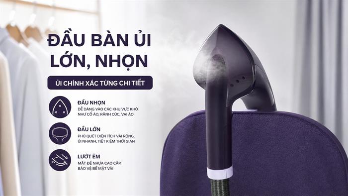Bàn ủi hơi nước đứng Philips STE3160/30 2000W Màu Tím
