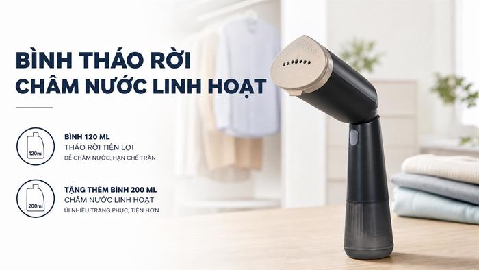 Bàn ủi hơi nước cầm tay Philips STH5030/80 1400W Màu Đen - Xám