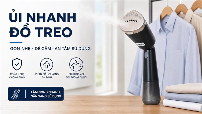 Bàn ủi hơi nước cầm tay Philips STH5030/80 1400W Màu Đen - Xám