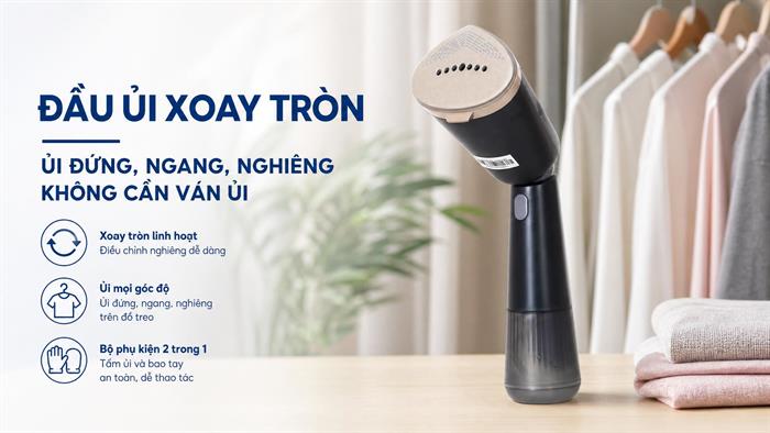 Bàn ủi hơi nước cầm tay Philips STH5030/80 1400W Màu Đen - Xám