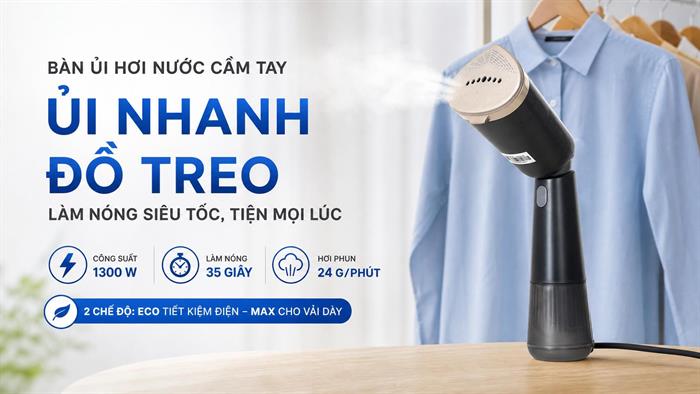 Bàn ủi hơi nước cầm tay Philips STH5030/80 1400W Màu Đen - Xám