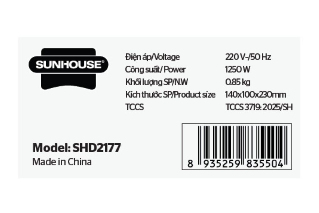 Bàn ủi hơi nước cầm tay Sunhouse SHD2177 1250W - 20