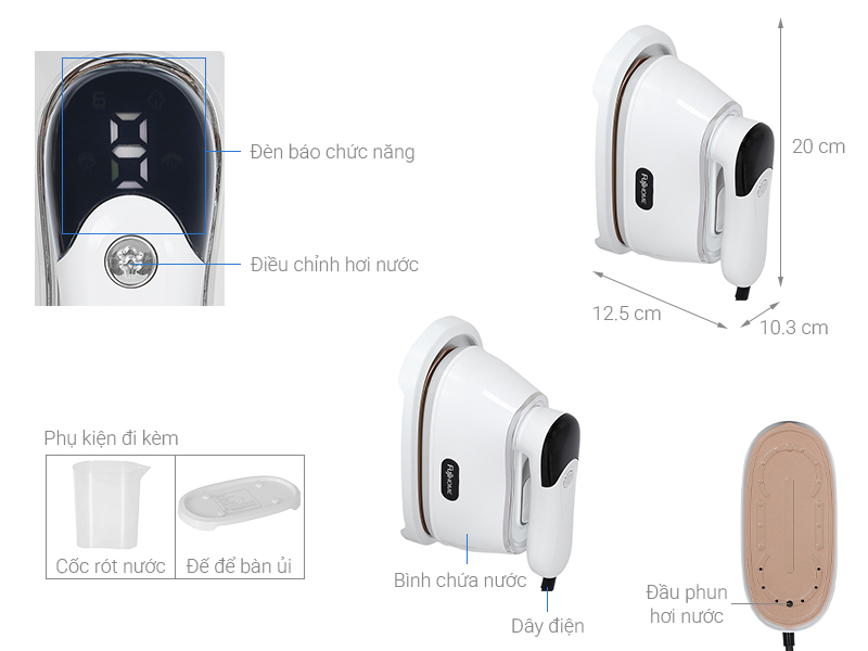 Bàn ủi hơi nước cầm tay FUJIHOME SI200CW 1200W