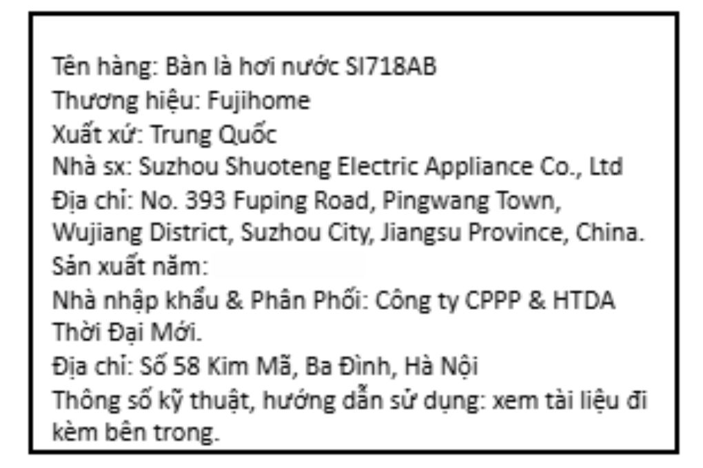 Bàn ủi hơi nước cầm tay FUJIHOME SI718AB 1200W Màu Đen hồng