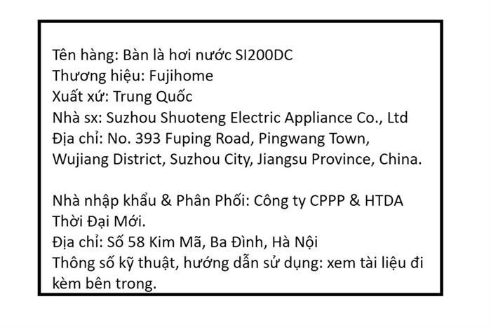 Bàn ủi hơi nước cầm tay gấp gọn FUJIHOME SI200DC 1200W Màu Hồng
