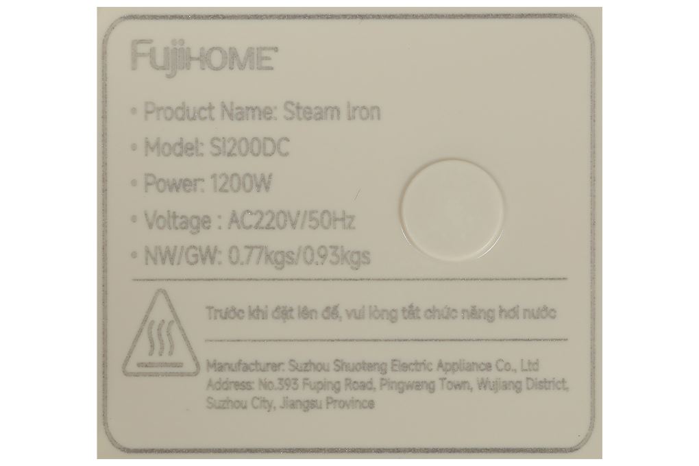 Bàn ủi hơi nước cầm tay gấp gọn FUJIHOME SI200DC 1200W Màu Hồng