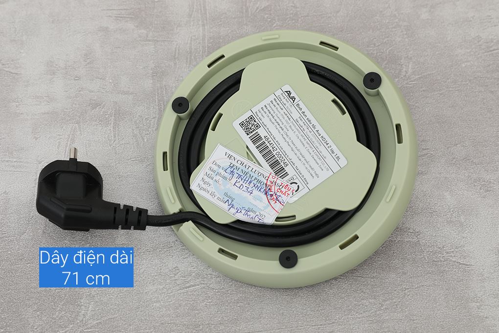 Bình đun siêu tốc AVA 1.8 lít KD34 Màu Xanh