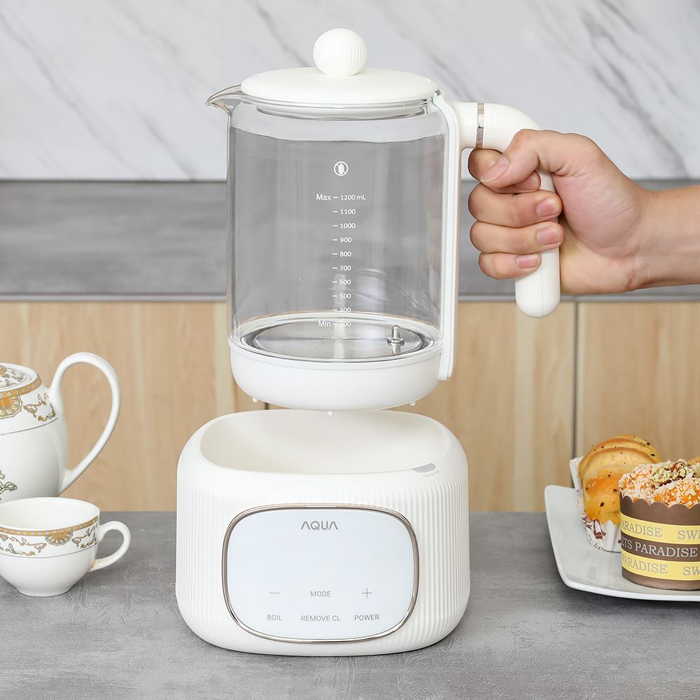 Bình đun pha sữa AQUA 1.2 lít AQS-MH121T Màu Trắng