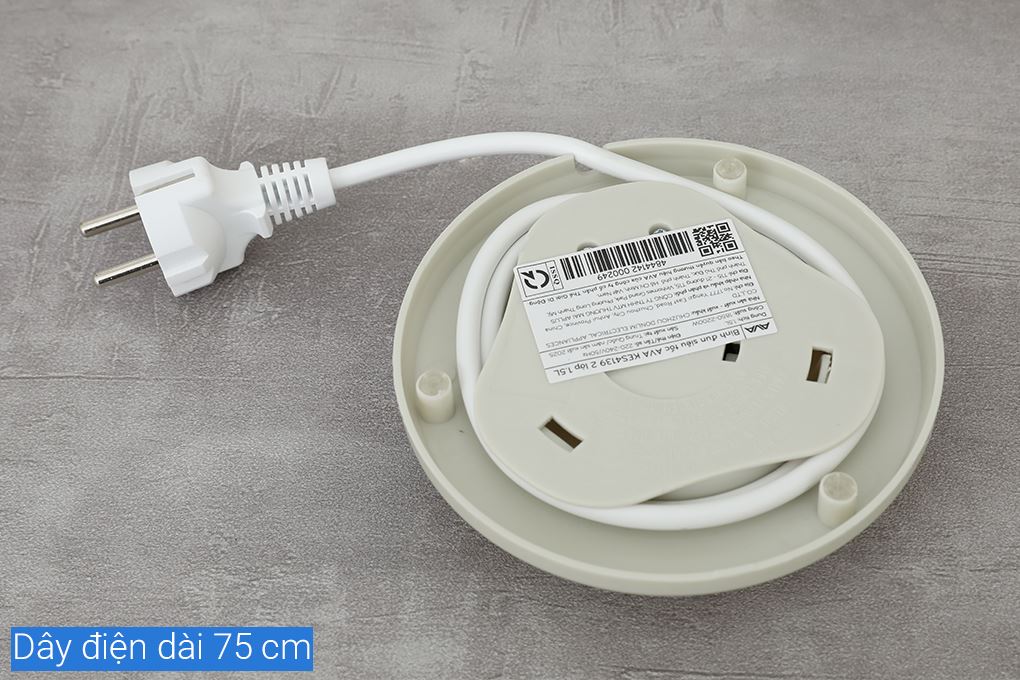 Bình đun siêu tốc AVA 1.5 lít KES4139D Màu Màu be