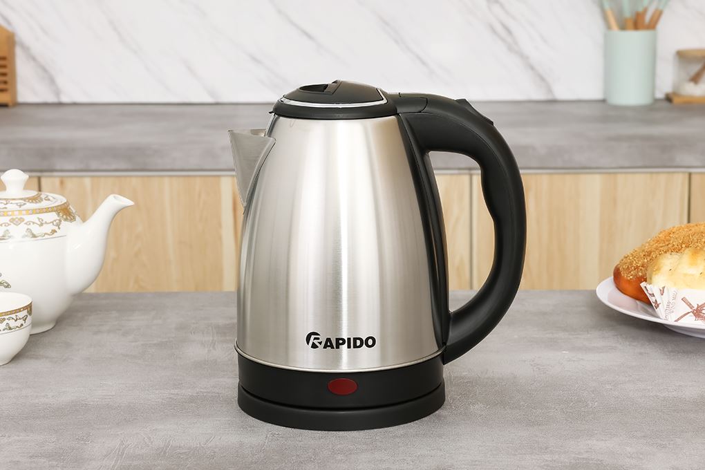 Bình đun siêu tốc Rapido 1.8 lít RK-1815-2 Màu Bạc Inox